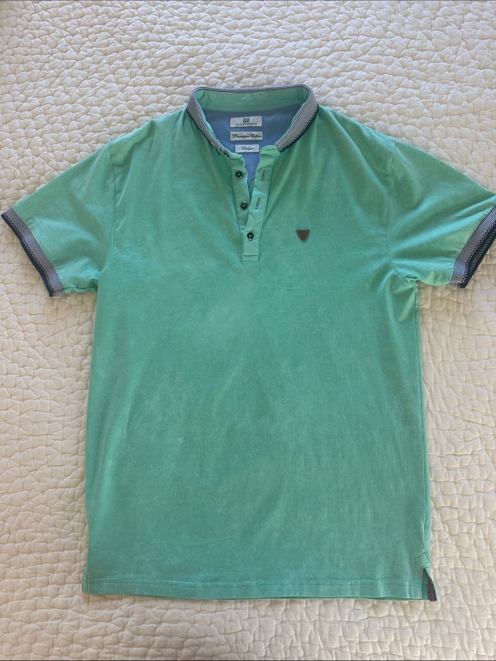 Givenchy Men's Green Polo Shirt - size Large